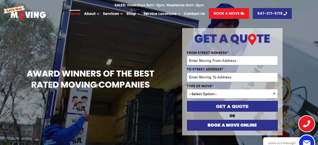 Let’s Get Moving Homepage