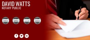 David Watts, Notary Public