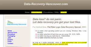 Data Recovery Vancouver Homepage