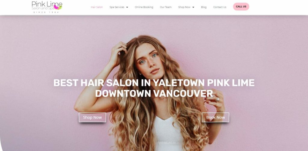 Pink Lime Hair Salon and Spa's Homepage