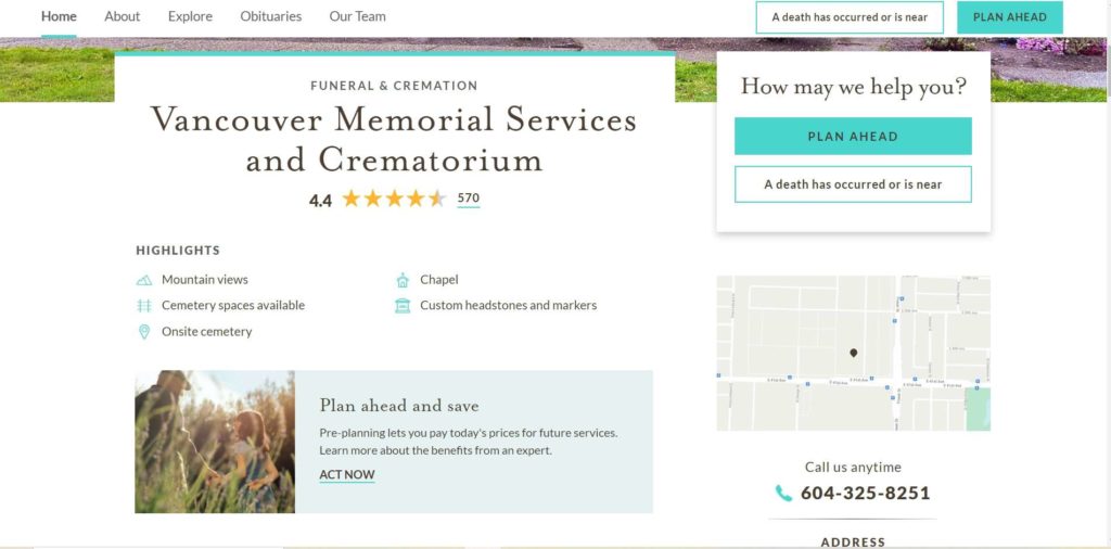 Vancouver Memorial Services and Crematorium