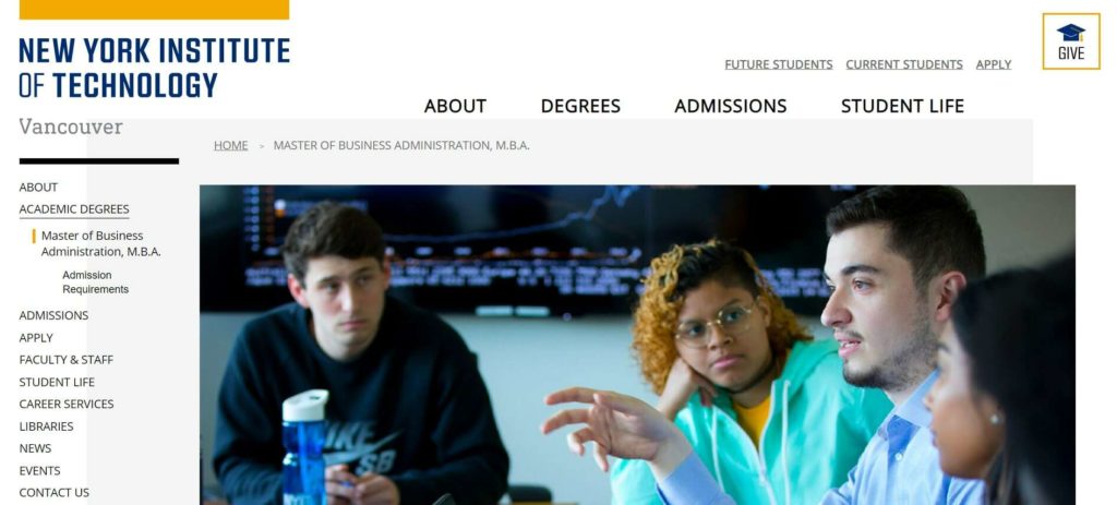 4. New York Institute of Technology (Vancouver Campus)