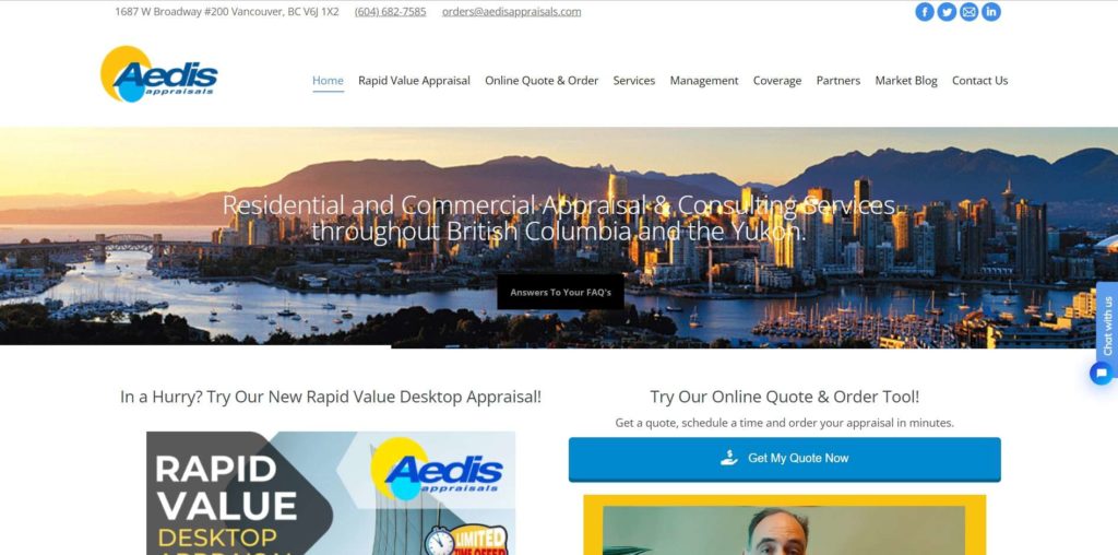 Aedis Appraisals Homepage