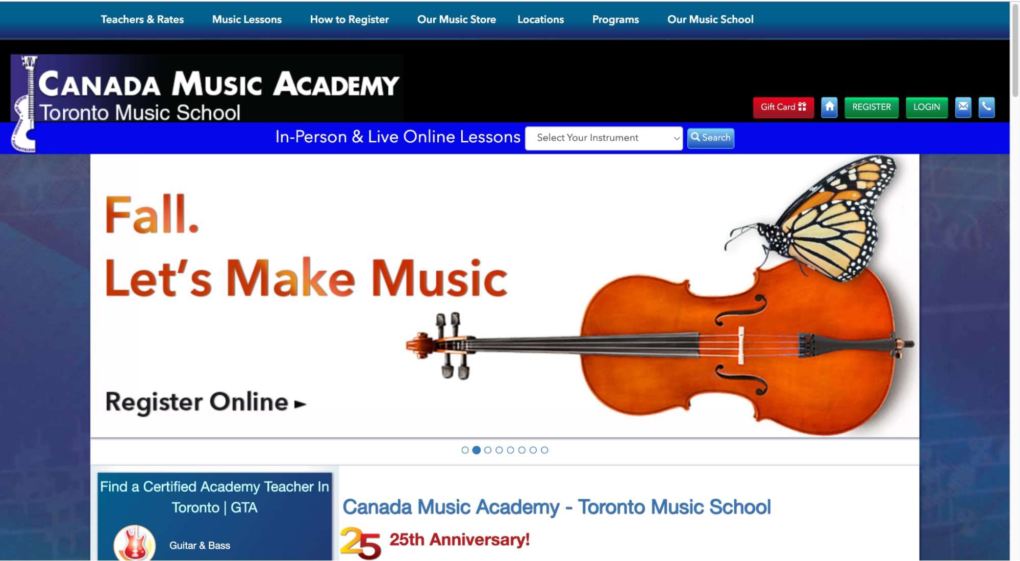 Canada Music Academy Homepage