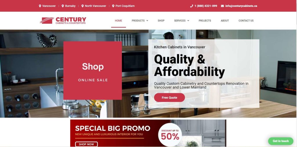 Century Cabinets & Countertops Homepage