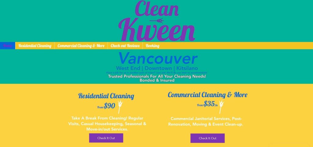 Clean Kween Homepage