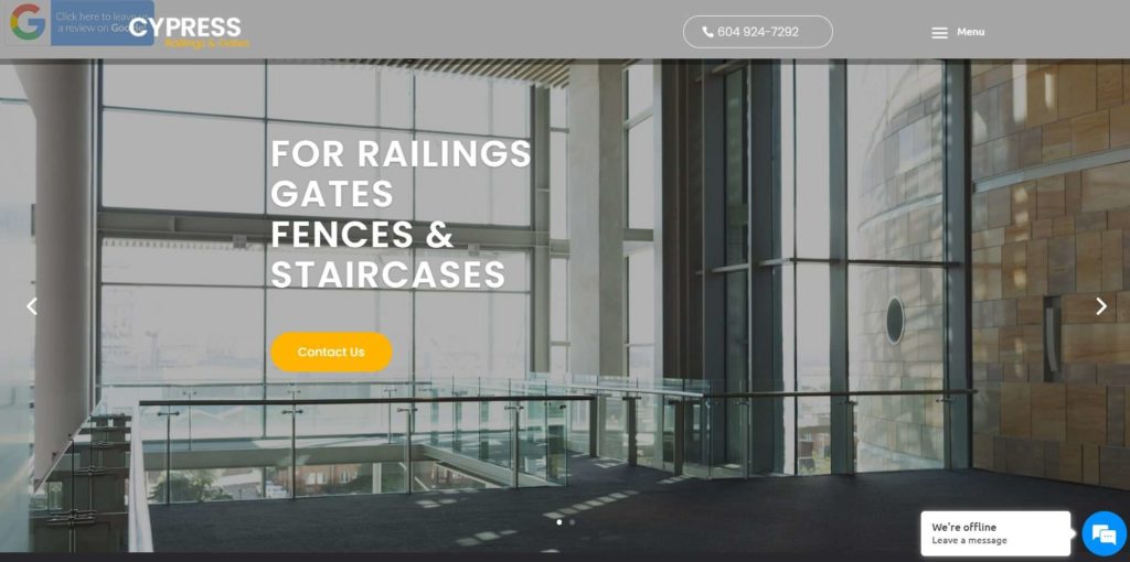 Cypress Railings & Gates Homepage