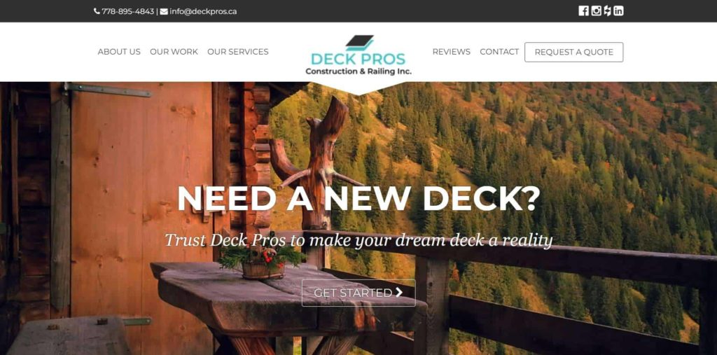 Deck Pros Construction & Railings Inc. Homepage