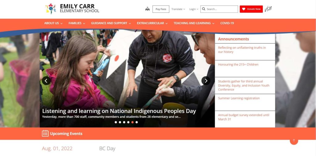Emily Carr Elementary School Homepage