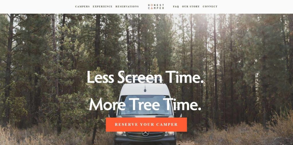 Honest Camper Homepage