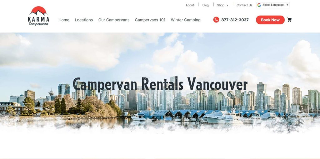 Karma Campervans Homepage