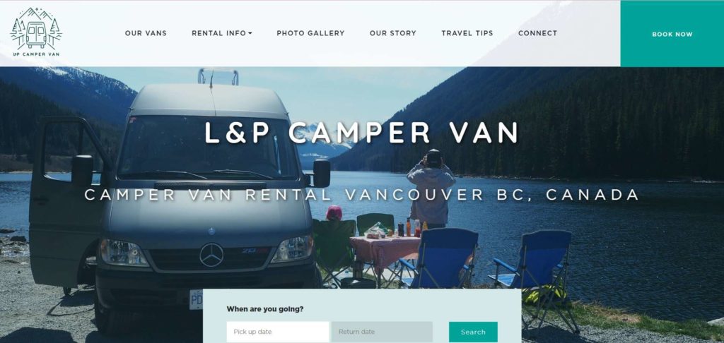 L & P Camper Van Rentals Homepage