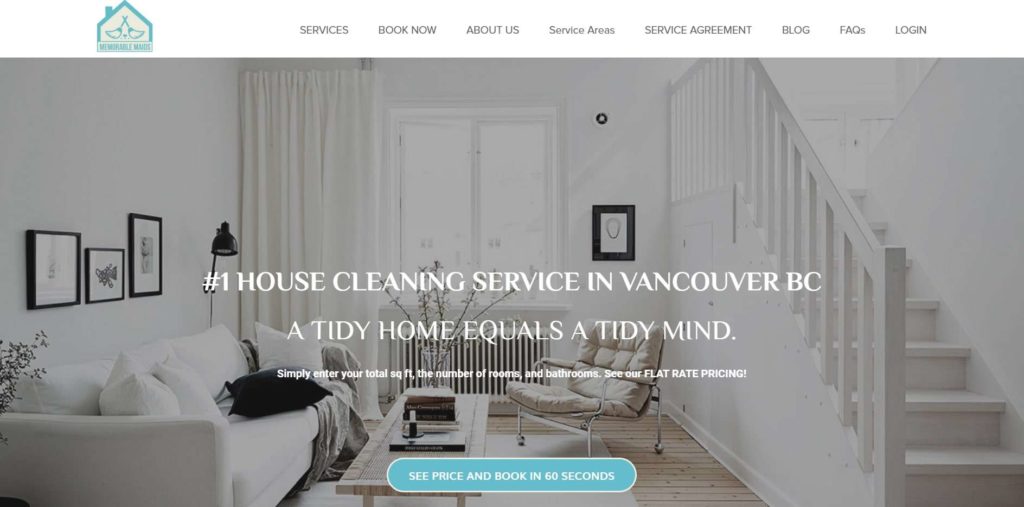 Memorable Maids Homepage