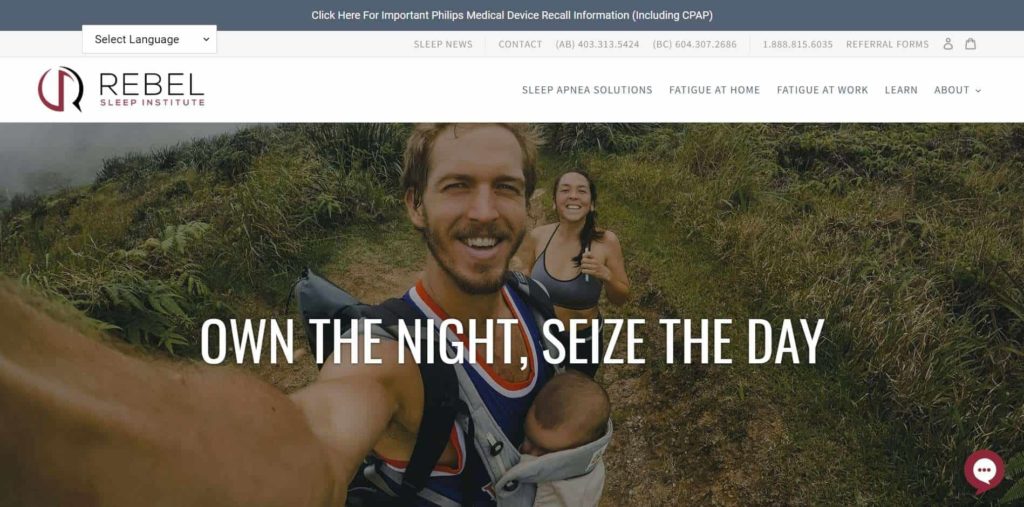 Rebel Sleep Institute Homepage