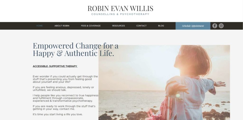 Robin Evan Willis Counselling and Psychotherapy Homepage