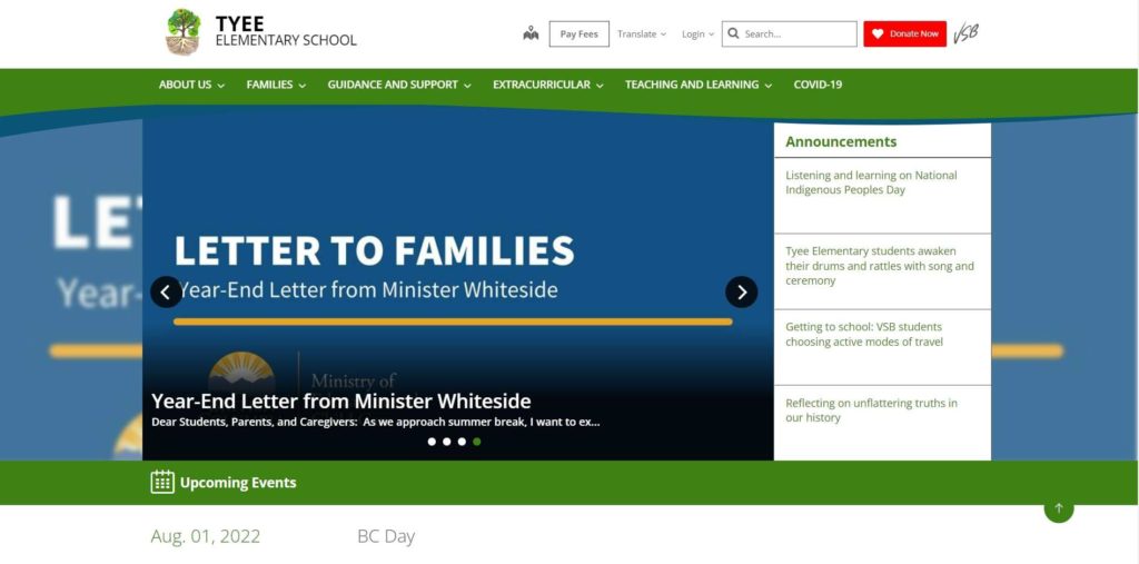 Tyee Elementary School Homepage