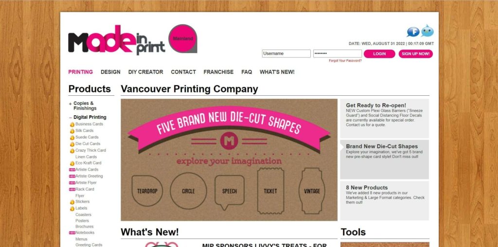 Made In Print Homepage
