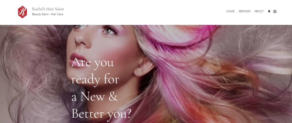 Rachel's Hair Salon Homepage