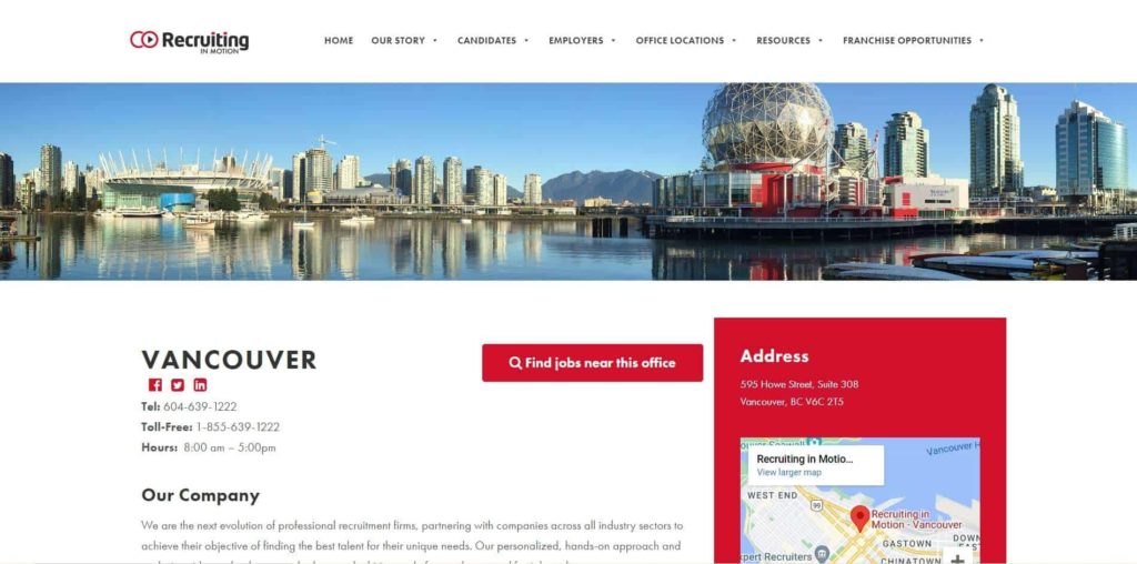Recruiting in Motion Homepage
