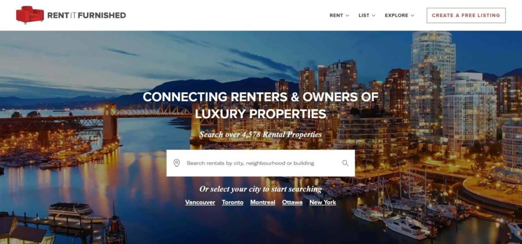 Rent It Furnished Homepage