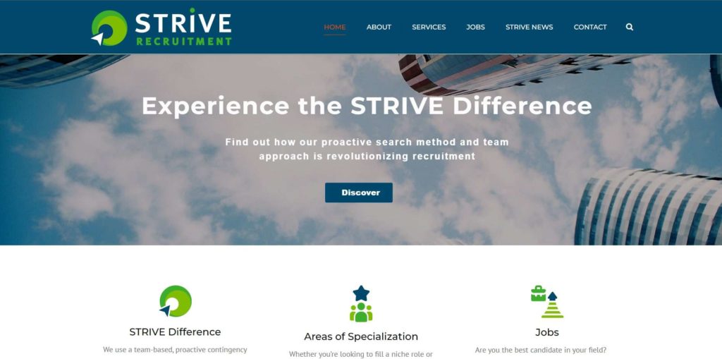 STRIVE Recruitment Homepage