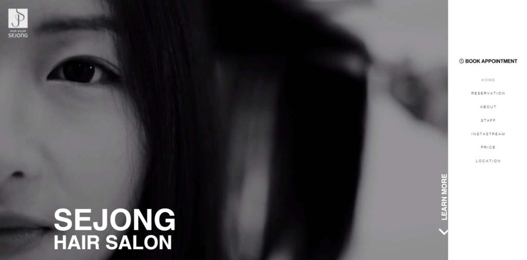 Sejong Hair Salon Homepage