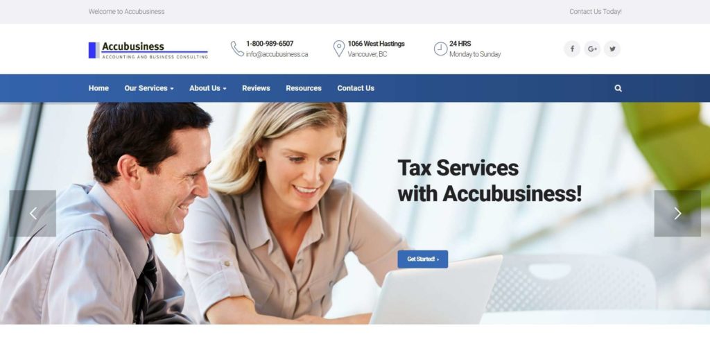 Accubusiness Homepage