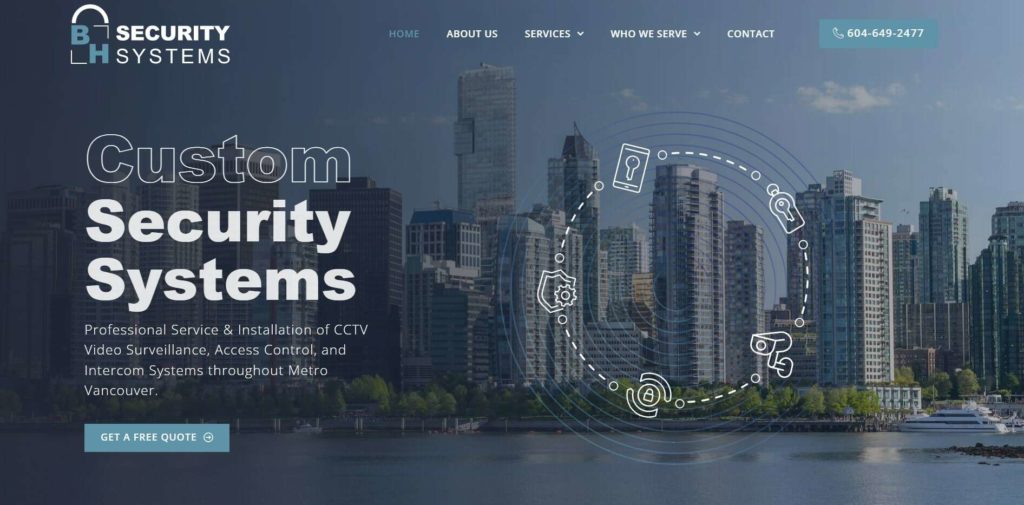 BH Security Systems Homepage
