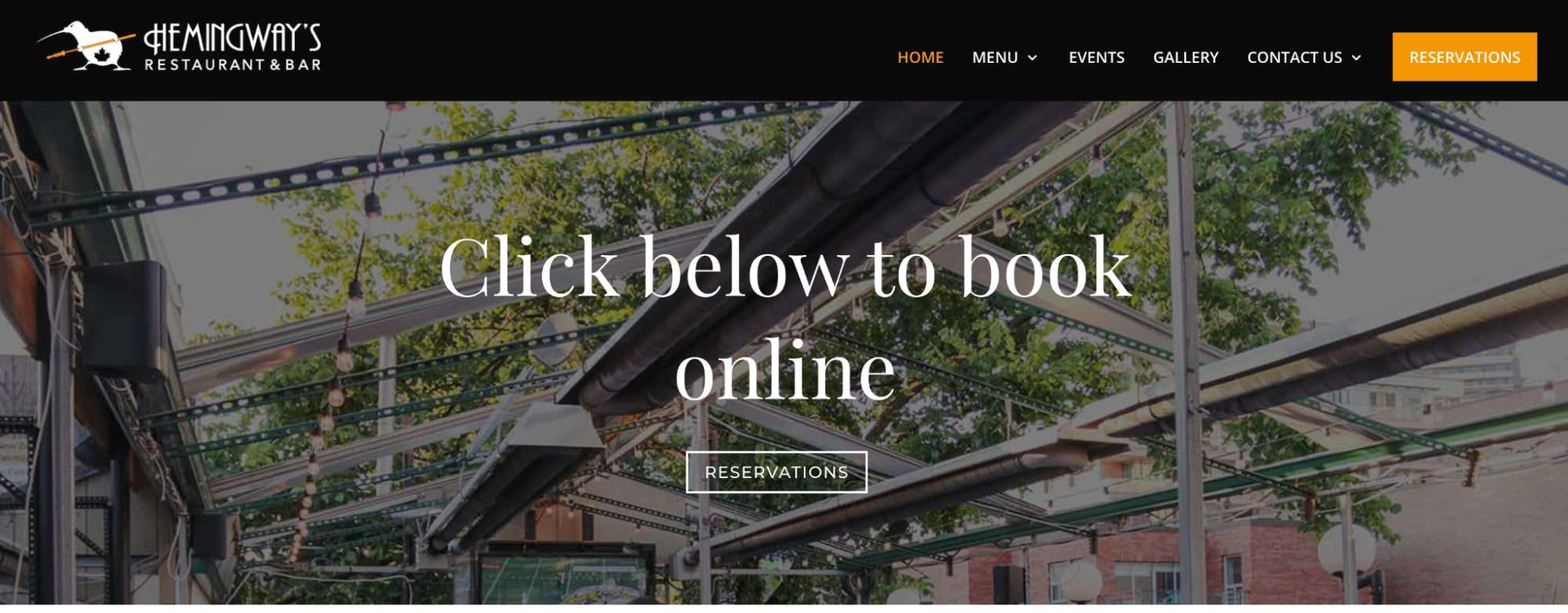 Hemingway’s Restaurant and Bar' Homepage