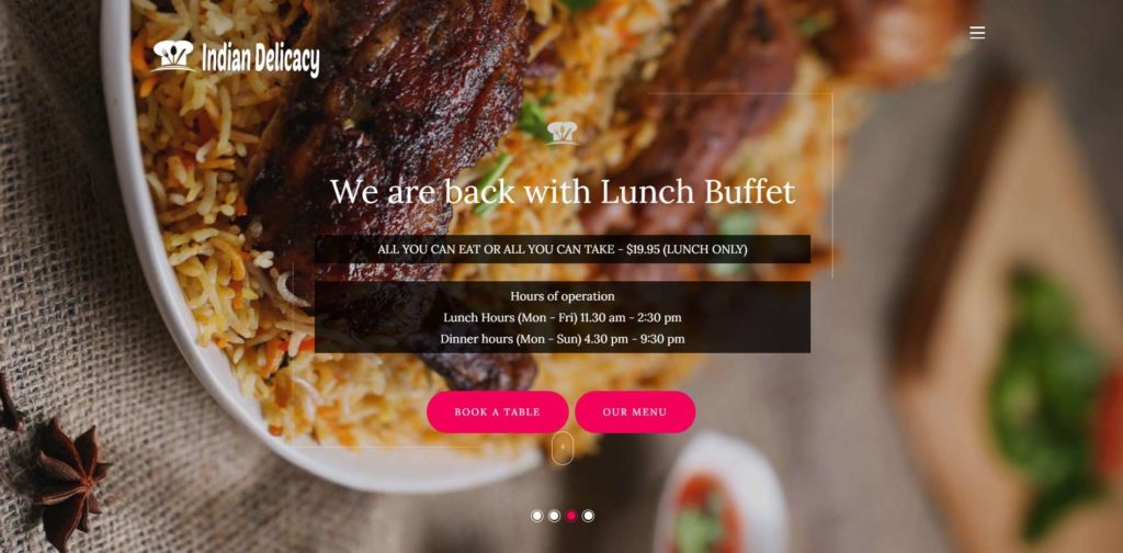 Indian Delicacy Homepage