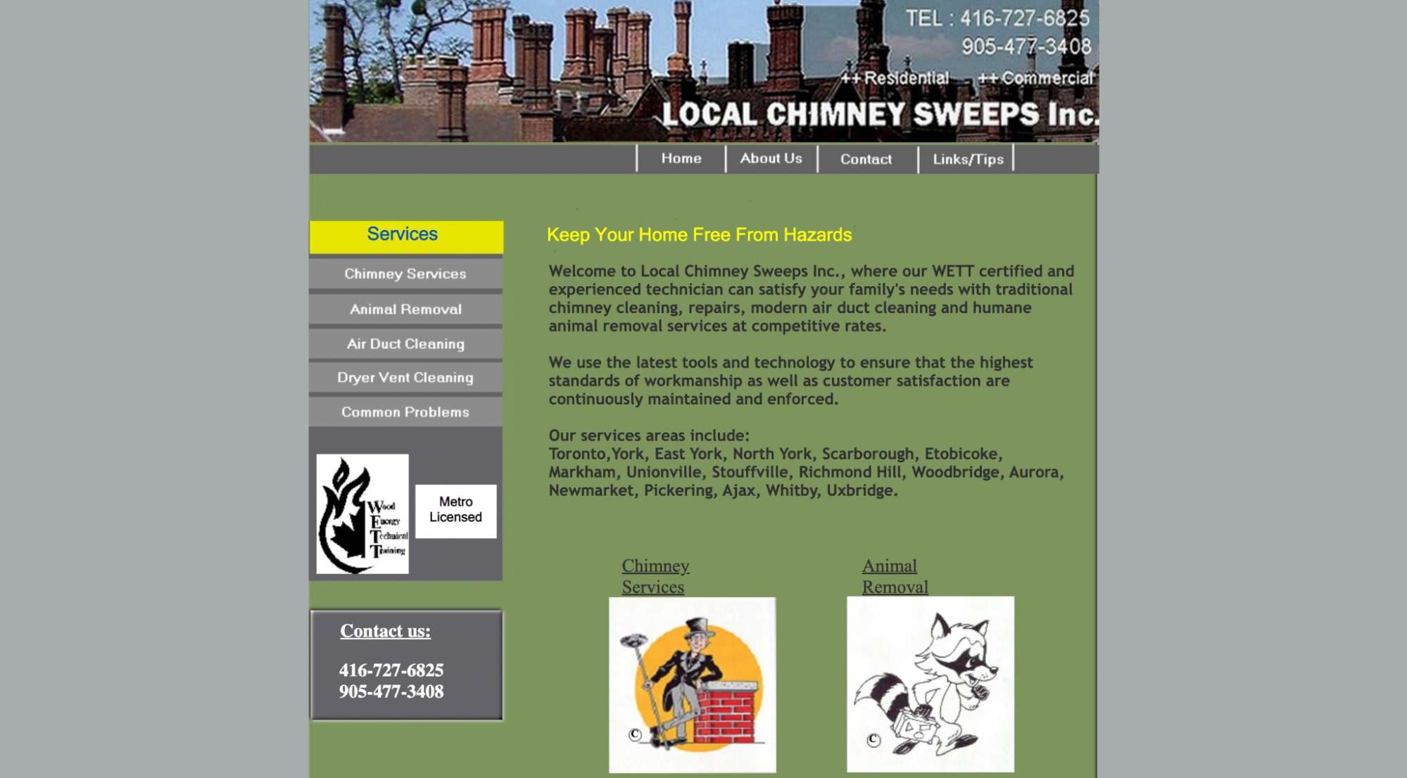 Local Chimney Sweeps Homepage