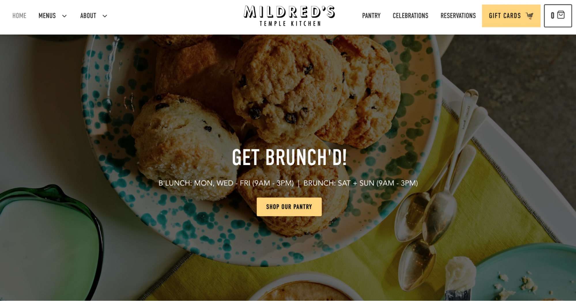 Mildred's Temple Kitchen & Bar' Homepage