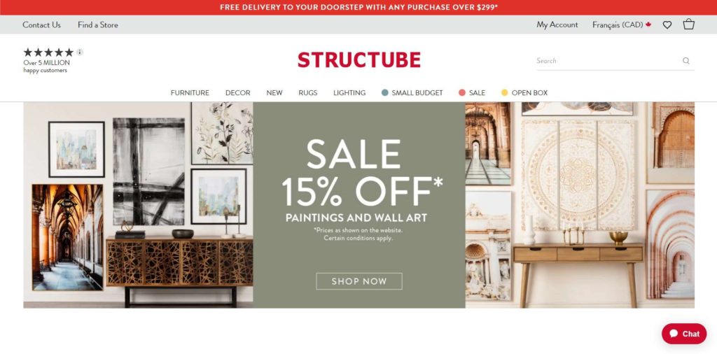 Structube' Homepage