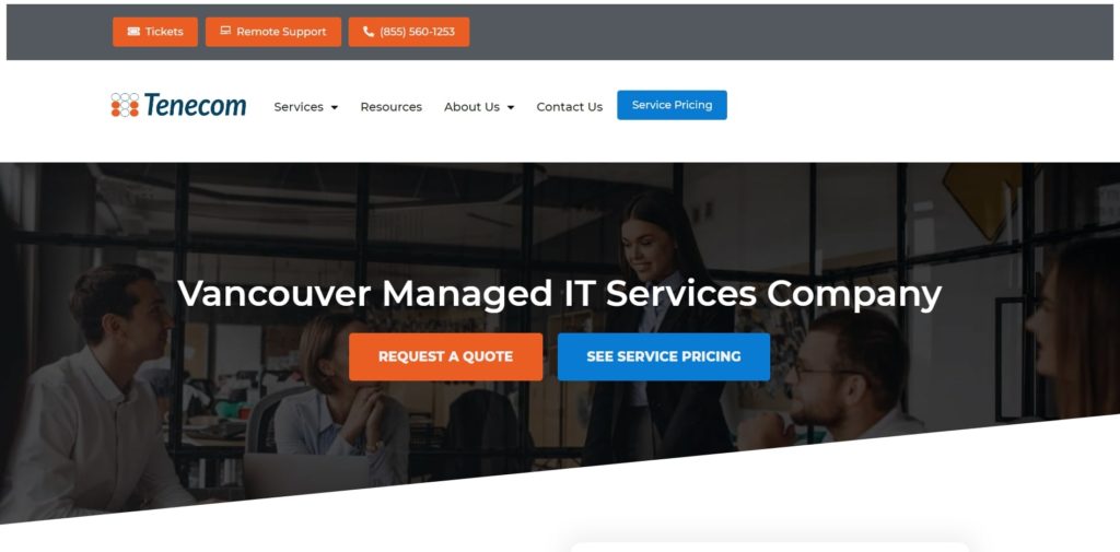 Tenecom Solutions Homepage