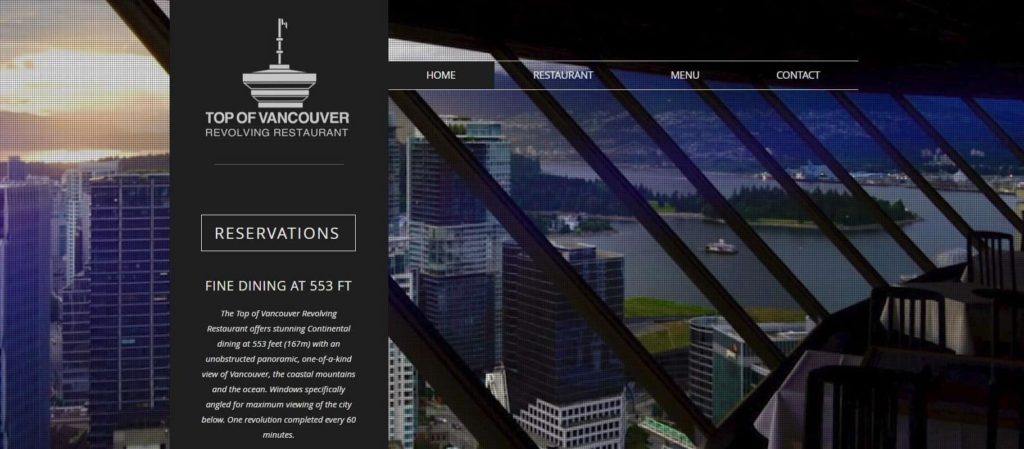Top Of Vancouver Revolving Restaurant Homepage