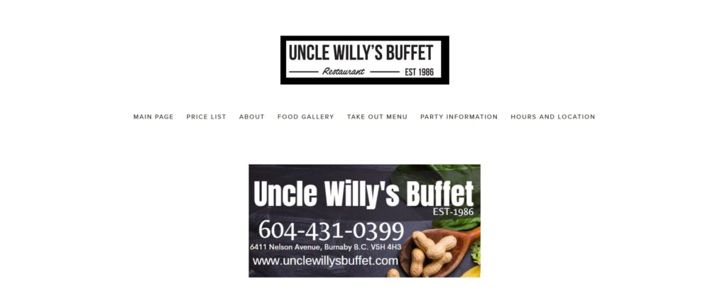 Uncle Willy's Buffet Homepage