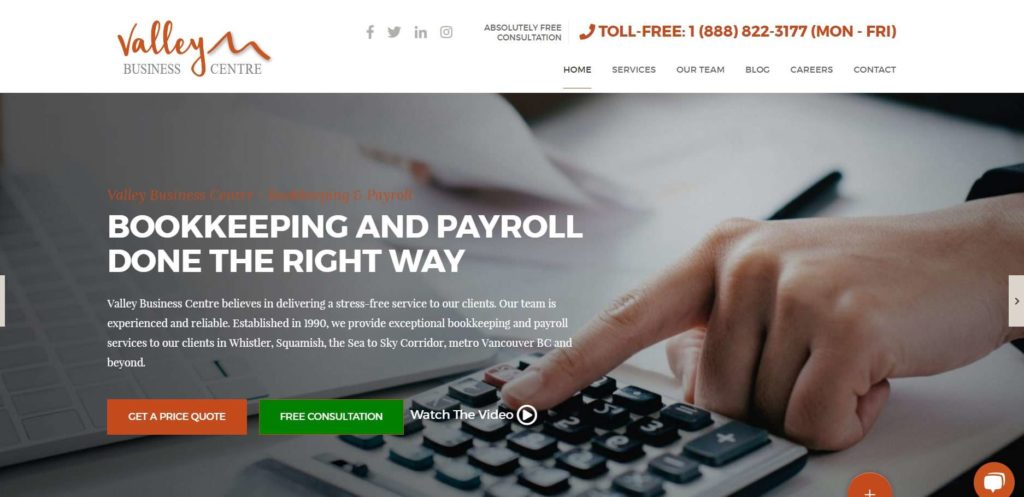 Valley Business Centre Homepage