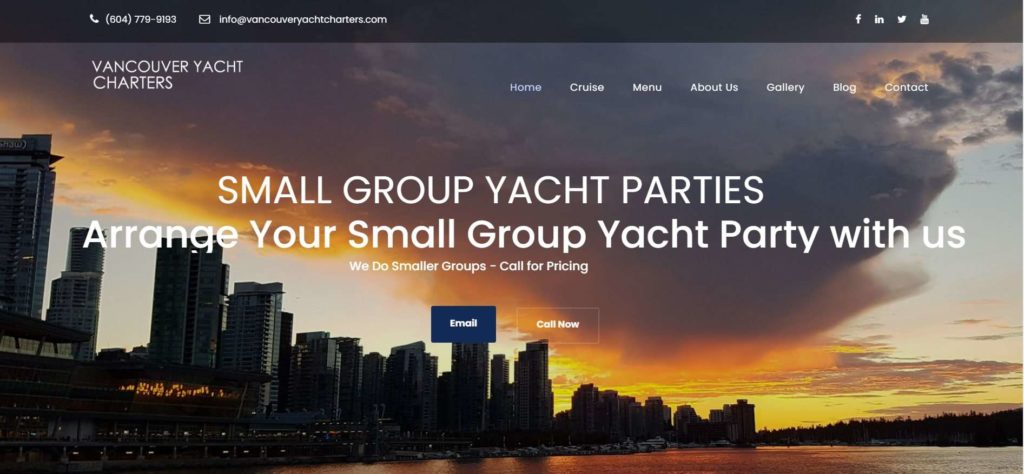 Vancouver Yacht Charters Homepage