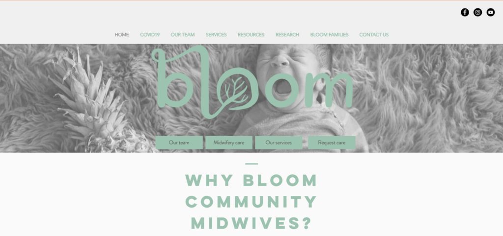 Bloom Community Midwives Homepage