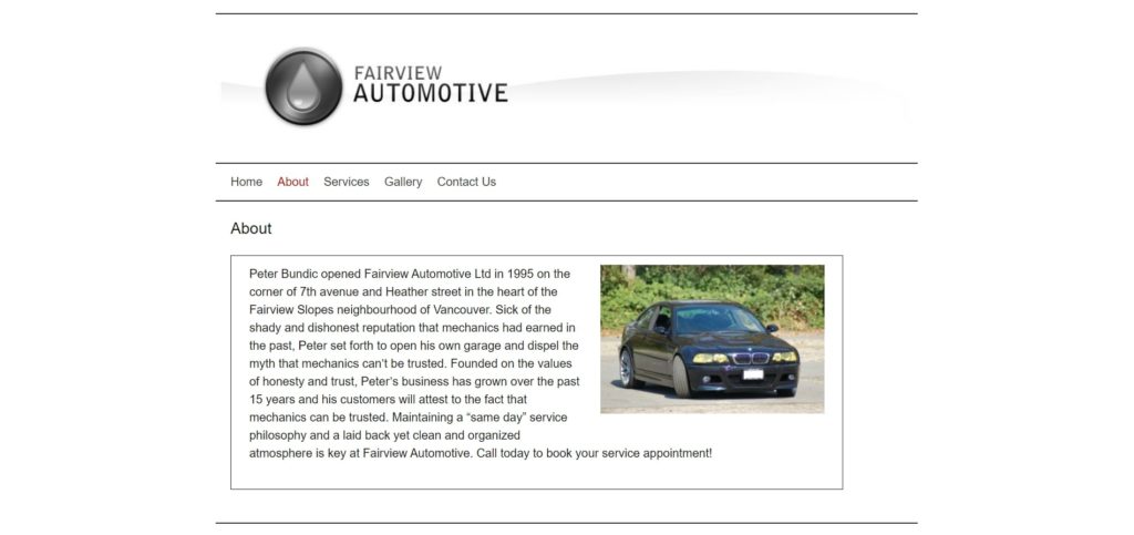 Fairview Automotive Homepage