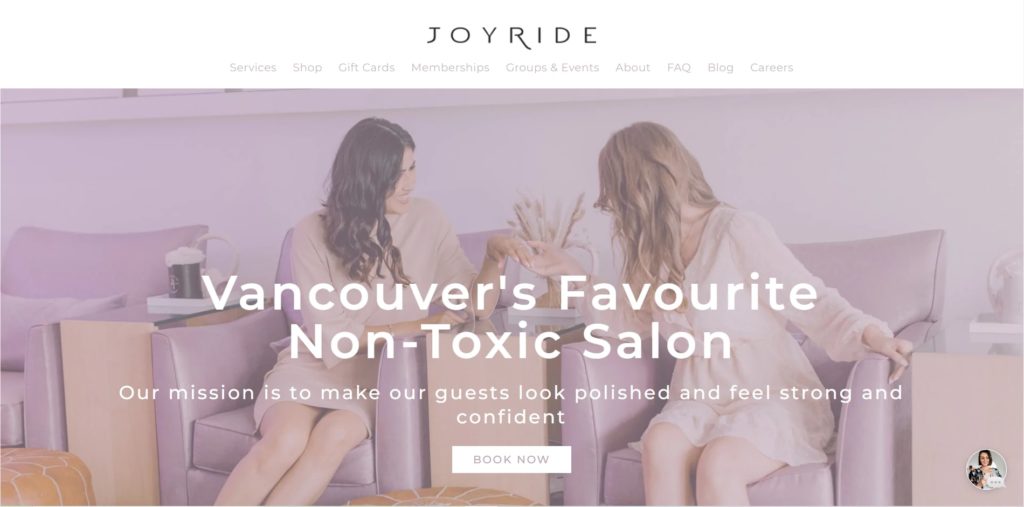Joyride Homepage