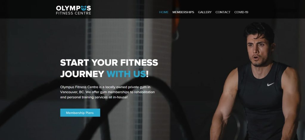 Olympus Fitness Centre Homepage