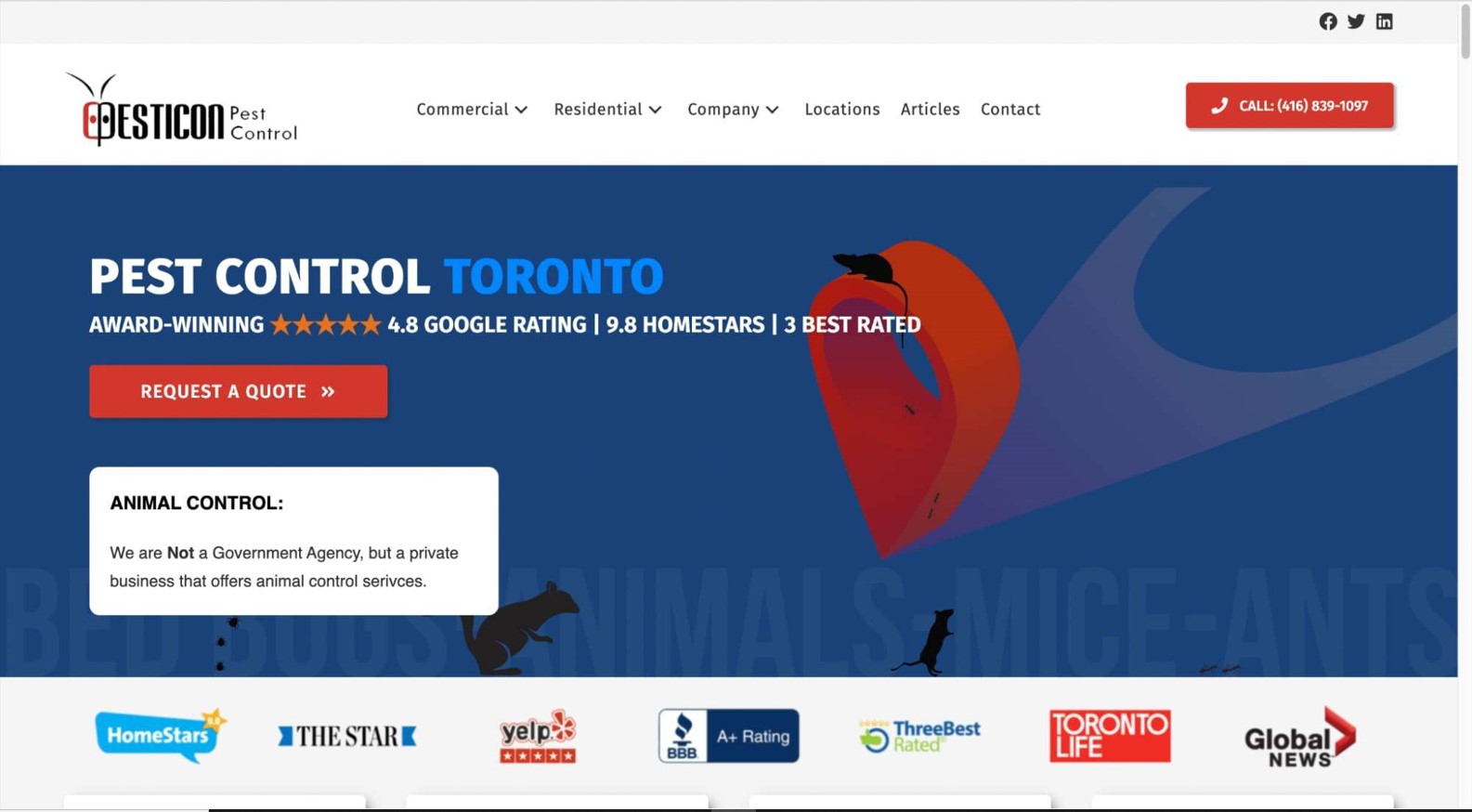 Pesticon Pest Control Toronto's Homepage