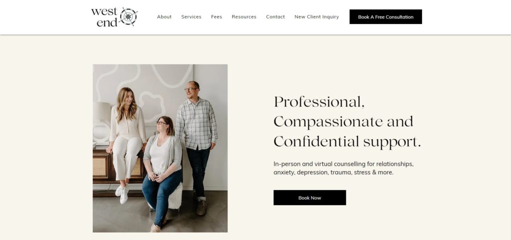 West End Counselling Homepage