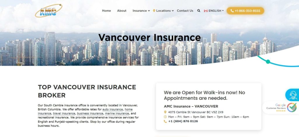 AMC Insurance Service's Homepage