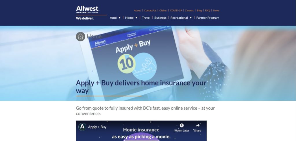 Allwest Insurance's Homepage
