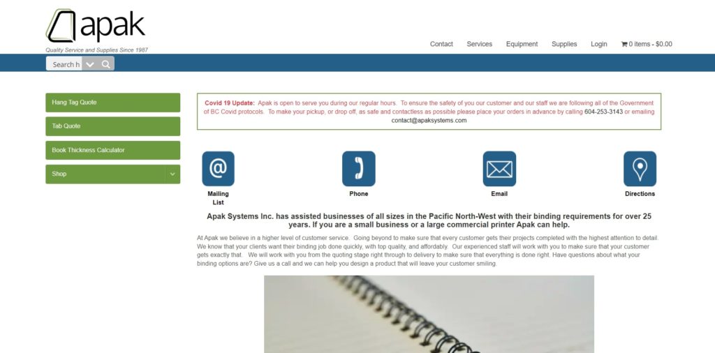 Apak Systems Homepage