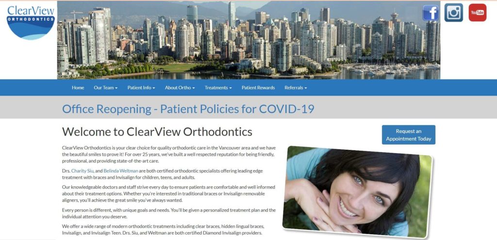 ClearView Orthodontics Homepage