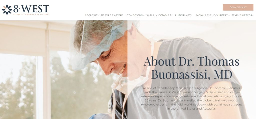 Dr. Thomas Buonassisi of 8 West Cosmetic Surgery and Skin Clinic's Homepage