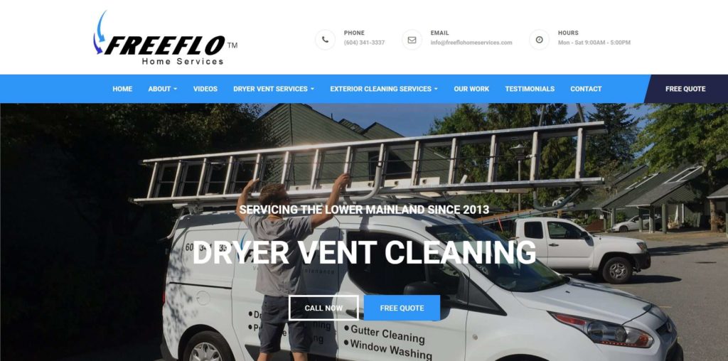 Freeflo Home Services Homepage